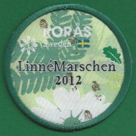 Stof mærke for gennemført Linnémarsch i 2012